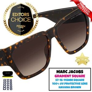 Marc Jacobs Gradient Square Sunglasses HAVANA BROWN